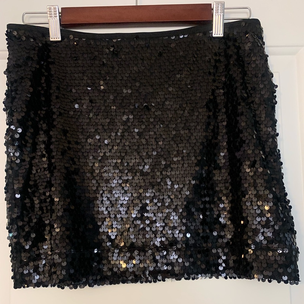 Black Sequin mini skirt